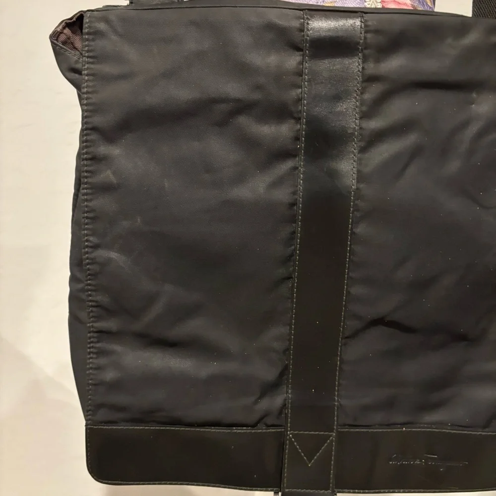 Salvatore Ferragamo nylon fold over messenger bag